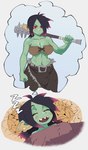 Rating: s
ID: 3905277
Date: 2023-03-03 00:55:13 -0500
Status: active
Score: 113
5_fingers absurd_res belt big_breasts black_hair bottomwear breasts cleavage clothed clothing digital_media_(artwork) ear_piercing eyes_closed female fingers gobbo_(kooni) goblin green_body green_skin hair happy hi_res highlights_(coloring) holding_object holding_weapon humanoid humanoid_pointy_ears kooni lying mammal melee_weapon muscular navel not_furry on_back open_mouth open_smile pants piercing pointy_ears pupils red_highlights red_sclera sharp_teeth simple_background sleeping slit_pupils smile solo sound_effects standing teeth thought_bubble tongue topwear vowelless vowelless_sound_effect weapon zzz post #3905277