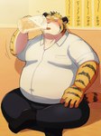 Rating: s
ID: 3827136
Date: 2023-01-22 13:56:18 -0500
Status: active
Score: 6
2023 3:4 alcohol anthro beer belly beverage big_belly bottomwear clothing drinking eyes_closed felid hi_res humanoid_hands kemono kick_(artist) male mammal overweight overweight_male pantherine pants shirt solo tiger topwear post #3827136