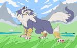 Rating: s
ID: 1599496
Date: 2018-07-15 16:13:39 -0400
Status: active
Score: 21
2018 4_toes armor black_nose blue_body blue_fur blue_hair canid canine canis clothing collar day feet feral fur gauntlets gloves grass hair handwear hi_res hungothenomster looking_back male mammal mane mountain multicolored_body multicolored_fur multicolored_hair neck_tuft plant quadruped red_eyes sky solo standing the_legend_of_heroes toes tuft two_tone_body two_tone_fur two_tone_hair water white_body white_fur white_hair wolf zeit post #1599496