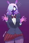 Rating: s
ID: 3710083
Date: 2022-11-24 00:30:04 -0500
Status: active
Score: 63
blush bow_tie breasts clothed clothing curvy_figure digital_creature epic_games female fortnite fully_clothed hair hourglass_figure humanoid long_hair purple_body simple_background suit surprise tarr_(fortnite) thick_thighs unknown_artist wide_eyed wide_hips post #3710083