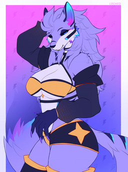 Rating: s
ID: 5653802
Date: 2025-06-19 16:04:42 -0400
Status: active
Score: 28
2022 absolute_territory abstract_background anthro black_sclera blue_body blue_eyes blue_fur bottomwear canid canine canis clothed clothing earpiece female fur hi_res legwear litchie_d mammal multicolored_body rokos_(litchie_d) shorts sleeves solo straps tail thigh_highs two_tone_body white_body white_fur wolf post #5653802