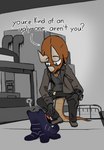 Rating: s
ID: 4069347
Date: 2023-05-23 20:05:59 -0400
Status: active
Score: 9
ambiguous_gender anthro belt button_(fastener) ceratopsian clothing coat collared_shirt crouching dialogue dinosaur dress_shoes duo eye_contact gloves handwear hi_res looking_at_another looking_down male ornithischian prehistoric_species question_mark reptile rofleemo scalie seven_(sevens_artchive) sevens_artchive shirt simple_background size_difference text topwear triceratops vest voidtrain post #4069347