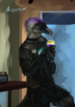 Rating: s
ID: 5613722
Date: 2025-06-01 11:00:54 -0400
Status: active
Score: 9
accipitrid accipitriform avian beak bearded_vulture beverage bird bottomwear clothed clothing coffee coffee_shop coffee_table digital_drawing_(artwork) digital_media_(artwork) feathers gaertan hi_res holding_object lgbt_pride old_world_vulture pride_color_accessory pride_colors shaded shorts solo vulture post #5613722