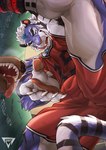 Rating: s
ID: 5594061
Date: 2025-05-24 00:15:51 -0400
Status: pending
Score: 5
2025 absurd_res anthro artist_logo bathroom beard blue_body blue_eyes blue_fur blue_highlights bluedy_(estper) bottomwear brown_body brown_fur canid canine canis chest_tuft claws clothing domestic_dog estper facial_hair felid finger_claws footwear fur graffiti hair hi_res highlights_(coloring) licking licking_lips logo low-angle_view male mammal muscular muscular_anthro muscular_male open_mouth pantherine pawpads public_restroom red_bottomwear red_clothing red_footwear red_jersey red_shoes red_shorts red_sneakers restroom_stall shoes shorts sneakers socks solo striped_body striped_fur stripes tail text text_on_wall tiger tongue tongue_out tuft vandalism white_body white_clothing white_footwear white_fur white_hair white_socks worm's-eye_view post #5594061