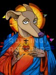 Rating: s
ID: 5160286
Date: 2024-11-04 10:50:39 -0500
Status: active
Score: 22
alfred's_playhouse alfred_alfer anthro brown_body brown_fur canid canine canis christianity clothing coat domestic_dog fur hi_res jesus_christ male mammal puppy_meats religion solo topwear post #5160286