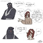 Rating: s
ID: 5360784
Date: 2025-02-09 00:15:42 -0500
Status: active
Score: 22
2023 absurd_res anthro artist_name canid canine canis clothed clothing cute_fangs dialogue domestic_dog duo english_text fangs felid fiercedeitylynx hair hair_over_eye hi_res kenny_(fiercedeitylynx) long_hair male mammal mortified nina_(fiercedeitylynx) offering_sex open_mouth pantherine ponytail profanity shirt short_hair signature simple_background smug speech_bubble standing tank_top teeth text tongue topwear trans_(lore) trans_man_(lore) post #5360784