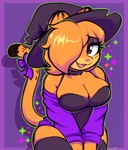 Rating: s
ID: 4327681
Date: 2023-10-02 12:03:20 -0400
Status: active
Score: 172
2023 accessory anthro anthrofied bow_ribbon breasts choker cleavage clothed clothing crossgender domestic_cat fangs felid feline felis female furgonomics garfield_(series) garfield_the_cat gothfield hair hair_over_eye halftone halftone_background hat headgear headwear hi_res icon jewelry mammal moozua mtf_crossgender necklace one_eye_obstructed open_mouth orange_hair pattern_background ribbons simple_background solo tail tail_accessory tail_bow tail_ribbon teeth witch_hat post #4327681