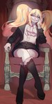 Rating: s
ID: 5567618
Date: 2025-05-12 18:05:17 -0400
Status: active
Score: 11
2025 absurd_res anthro bangs blazer blonde_hair blouse blue_eyes bottomwear chair claws clothed clothing coat crossed_legs digital_media_(artwork) dramatic_lighting felid feline female frilly frilly_clothing full-length_portrait fully_clothed fur furniture hair hand_on_face hi_res legwear long_hair looking_at_viewer male mammal mocking on_chair patrician_(rogbiejoke) pigtails portrait red_background shorts simple_background sitting sitting_on_chair slim smile solo stockings suit teeth throne topwear white_body white_fur yabeweny post #5567618