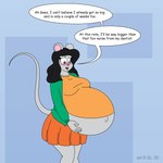 Rating: s
ID: 5567935
Date: 2025-05-12 20:32:08 -0400
Status: pending
Score: 5
1:1 2025 amelia_(satsumalord) anthro belly big_belly big_breasts black_hair blue_eyes blush bottomwear breasts clothing copyright_symbol digital_media_(artwork) english_text female fur grey_body grey_fur hair hand_on_belly hi_res huge_belly jacket mammal mouse murid murine navel open_mouth outie_navel pregnant pregnant_anthro pregnant_female rodent satsumalord shirt skirt solo speech_bubble symbol text topwear post #5567935
