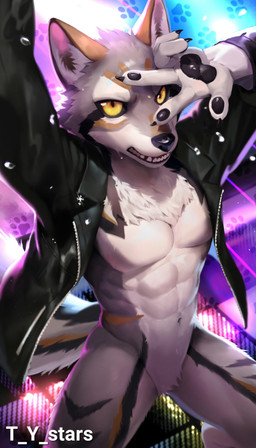 Rating: s
ID: 5676429
Date: 2025-06-29 21:06:50 -0400
Status: active
Score: 17
anthro artist_name black_clothing black_nose black_pawpads black_sclera black_topwear canid canine cheek_tuft clothed clothing facial_tuft featureless_crotch fingerpads front_view fur grey_body grey_fur head_tuft hi_res looking_at_viewer male male_anthro mammal open_clothing open_mouth open_topwear pawpads solo t.y.stars teeth text topwear tuft white_body white_fur yellow_eyes post #5676429