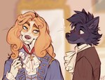 Rating: s
ID: 5421350
Date: 2025-03-09 00:02:49 -0500
Status: active
Score: 310
2025 absurd_res anthro anthrofied belfort_(belfort_and_lupin) belfort_and_lupin bird_dog black_body black_clothing black_coat black_ears black_fur black_hair black_nose black_topwear blue_clothing blue_coat blue_shirt blue_topwear blush blush_lines brown_body brown_clothing brown_coat brown_ears brown_eyes brown_fur brown_hair brown_nose brown_topwear canid canine canis clothing coat digital_media_(artwork) domestic_dog duo exclamation_point eye_contact fangs flower french_spaniel fur green_eyes grey_body grey_fur hair half-closed_eyes hi_res holding_flower holding_object hunting_dog hybrid inside looking_at_another love lupin_(belfort_and_lupin) male male/male mammal multicolored_clothing multicolored_topwear narrowed_eyes plant ring rococo_clothing romantic romantic_couple sharp_teeth shirt signature smile spaniel tatujapa teeth topwear two_tone_clothing two_tone_topwear white_body white_fur wolf wolfdog post #5421350
