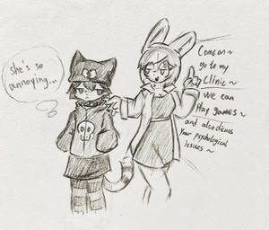 Rating: s
ID: 5712314
Date: 2025-07-16 09:34:00 -0400
Status: active
Score: 13
dister_rohtas dr._emilia_(e254e) duo felid female hi_res humanoid lagomorph mammal veronica_(e254e) young post #5712314