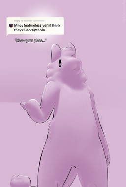 Rating: s
ID: 4679899
Date: 2024-03-25 20:23:40 -0400
Status: active
Score: 75
acceptable_(frostedscales) alien ambiguous_gender anthro english_text fluffy hi_res inkanyamba_(artist) mammal mildly_muscular_women_think_they're_gods portrait purple_theme shaded simple_background simple_eyes soft_shading solo standing tail tail_tuft text text_box the_nature_of_predators three-quarter_portrait three-quarter_view tuft venlil_(the_nature_of_predators) post #4679899