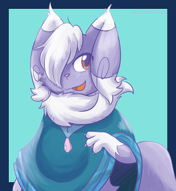 Rating: s
ID: 5647428
Date: 2025-06-16 22:41:24 -0400
Status: active
Score: 8
alpha_channel amber_eyes clothing cyan_background fur generation_6_pokemon hair hi_res meowstic nintendo pokemon pokemon_(species) pokemorph poncho purple_body purple_fur screamoshaymin semi-anthro signature simple_background white_hair post #5647428