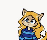 Rating: s
ID: 4931674
Date: 2024-07-20 16:18:01 -0400
Status: active
Score: 65
2023 animated anthro blonde_hair blue_clothing blue_eyes blue_shirt blue_topwear brown_body brown_fur cheese cheese_quesadilla cheese_singles cheese_slap clothing dairy_products digital_media_(artwork) domestic_cat felid feline felis female food food_on_body food_on_face fur hair halotroll mammal shirt short_playtime simple_background solo tail topwear white_background post #4931674