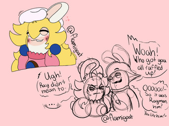 Rating: s
ID: 5671694
Date: 2025-06-27 17:21:19 -0400
Status: active
Score: 1
2024 annoyed anthro artist_name asking asking_another backwards_hat black_eyebrows blonde_hair blue_ear_piercing blush blush_lines buckteeth closed_smile clothing crossover dialogue digital_drawing_(artwork) digital_media_(artwork) duo ear_blush ellipsis english_description english_text eyebrow_through_hat eyebrows eyes_closed female female_anthro flamigoat flat_colors floating_hands fur guide_lines hair happy hat headgear headpat headwear hi_res lagomorph long_ears long_hair looking_at_another male male_anthro mammal mario_bros mario_plus_rabbids_kingdom_battle mostly_offscreen_character mouth_closed multicolored_body multiple_scenes name_drop name_in_dialogue nintendo noseless overalls pink_clothing pink_shirt pink_topwear question rabbid rabbid_luigi rabbid_peach raving_rabbids rayman rayman_(series) raypeople_(rayman) ruffling_hair shirt simple_background smile smiling_at_another tan_background tan_eyelids tan_inner_ear teeth text topwear two_tone_body ubisoft white_body white_fur yelling post #5671694