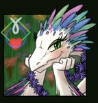Rating: s
ID: 3851017
Date: 2023-02-03 08:01:20 -0500
Status: active
Score: 21
2020 ambiguous_gender anthro draak_(golden_treasure) dragon european_mythology eyelashes feather_hair feathered_dragon feathered_scalie feathered_wings feathers female_(lore) flower furnut golden_treasure:_the_great_green green_eyes headshot_portrait looking_at_viewer mythological_creature mythological_scalie mythology plant portrait pseudo_hair pupils scalie slit_pupils smile solo supporting_head western_dragon white_body wings wyvern post #3851017