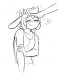 Rating: s
ID: 1085634
Date: 2016-12-22 20:39:36 -0500
Status: active
Score: 11
anthro blush clothed clothing daredemon7000 duo eyes_closed greyscale hair hand_on_head heart_symbol holding_arm lagomorph leporid long_ears male mammal monochrome petting rabbit relle shirt short_hair simple_background sketch smile solo_focus tank_top toony topwear white_background post #1085634