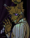 Rating: s
ID: 5601545
Date: 2025-05-27 02:46:34 -0400
Status: active
Score: 51
animatronic anthro clothing digital_media_(artwork) digital_painting_(artwork) eyewear five_nights_at_freddy's five_nights_at_freddy's_3 gesture glasses glowing glowing_eyes grinning_at_viewer hi_res holding_object key keychain lagomorph leporid long_sleeves looking_at_viewer machine male mammal necktie p0nyplanet painting_(artwork) purple_eyes purple_necktie rabbit robot robot_anthro scottgames shirt smile smiling_at_viewer solo springtrap_(fnaf) topwear watermark waving wearing_glasses william_afton_(fnaf) post #5601545