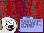 Rating: s
ID: 4397313
Date: 2023-11-06 00:31:22 -0500
Status: active
Score: 3
4:3 abstract_background alphabet ben_rose big_nose black_eyes brown_body brown_fur canid canine canis conjoined_eyes cowlick dialogue domestic_dog dr._lunatic english_text feral floppy_ears fur glistening glistening_nose hair looking_at_viewer male mammal open_mouth red_background short_hair simple_background solo speech_bubble talking_to_viewer text text_box yerfdog_(dr._lunatic) post #4397313