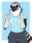 Rating: s
ID: 4820693
Date: 2024-06-01 03:10:55 -0400
Status: active
Score: 23
absurd_res accipitriform anthro avian bird bottomwear clothing denim denim_bottomwear denim_clothing excited excited_expression female fish_birb hi_res jeans lizzy_(fish_birb) osprey pants pupil_dilation shirt solo t-shirt topwear post #4820693