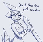Rating: s
ID: 4317487
Date: 2023-09-27 14:27:12 -0400
Status: active
Score: 192
2023 anthro arte_(r-mk) blue_and_white breaking_the_fourth_wall cleavage_cutout clothed clothing comically_large_object comically_large_stylus cutout dialogue drawing_pen drawing_stylus drawn_over english_text female forehead_gem gem generation_2_pokemon humor lips monochrome nintendo pen pokemon pokemon_(species) r-mk sketch sneasel solo stylus text post #4317487