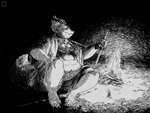 Rating: s
ID: 5535995
Date: 2025-04-28 10:37:22 -0400
Status: active
Score: 4
anthro artist_logo barefoot belly biped bottomwear breasts campfire chimeracauldron clothing cross-hatching dragon english_text feet female fin fire grass hatching_(art) head_fin hi_res holding_melee_weapon holding_object holding_sword holding_weapon horn logo loincloth melee_weapon monochrome mythological_creature mythological_scalie mythology navel plant scalie shaded sitting slightly_chubby solo sword text weapon post #5535995