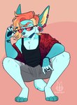 Rating: s
ID: 5646218
Date: 2025-06-16 12:20:34 -0400
Status: active
Score: 3
ankh ankh_tattoo annoyed anthro black_clothing bottomwear bracelet canid canine canis clothed clothing collared_shirt crouching denim denim_bottomwear denim_clothing denim_shorts digital_media_(artwork) domestic_dog dress_shirt ear_piercing ear_ring eye_of_horus eye_of_horus_tattoo eyewear facial_piercing furrowed_brow gauged_ear glasses gradient_hair hair jeans jewelry labret_piercing lip_piercing looking_at_viewer looking_over_glasses low_cut_shirt male mammal markings pants piercing red_eyewear red_sunglasses ribr0t rigel_(ribr0t) ring ring_piercing shirt shorts simple_background solo star_(marking) sunglasses tank_top topwear torn_bottomwear torn_clothing torn_jeans torn_pants undercut post #5646218