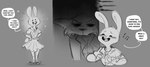 Rating: s
ID: 4225792
Date: 2023-08-10 21:12:48 -0400
Status: active
Score: 187
absurd_res angry anthro beastars blush buckteeth canid canine canis claw_marks clothed clothing domestic_rabbit duo dwarf_rabbit english_text eyes_closed female fully_clothed glaring happy haru_(beastars) hi_res juno_(beastars) lagomorph leporid mammal monochrome musical_note musical_symbol oblivious open_mouth oryctolagus rabbit school_uniform sketch smile solo speech_bubble spirale symbol teeth text unaware_prey uniform wolf post #4225792