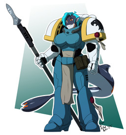 Rating: s
ID: 5677677
Date: 2025-06-30 13:41:43 -0400
Status: pending
Score: 3
absurd_res anthro armor blue_hair boob_armor breasts cetacean colored dolphin female hair hi_res mammal marine melee_weapon multicolored_body necropolis_hawks_chapter oceanic_dolphin orange_eyes orca polearm purity_seal rileyarlic_(artist) science_fiction simple_background smile smirk solo space_marine_armor spear toothed_whale two_tone_body warhammer_(franchise) warhammer_40000 weapon zea_(character) zea_nalya post #5677677
