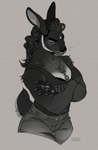 Rating: s
ID: 4131241
Date: 2023-06-24 23:30:31 -0400
Status: active
Score: 56
anthro black_body black_fur black_hair bottomwear breasts clothed clothing crossed_arms female fully_clothed fur hair hi_res jewelry lagomorph leporid mammal monochrome necklace pants rabbit shirt solo tank_top topwear torn_clothing zilya-lya post #4131241