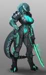Rating: s
ID: 1754732
Date: 2019-01-03 11:08:46 -0500
Status: active
Score: 423
2019 5_toes absurd_res anthro armor barefoot big_breasts bioluminescence breasts bulletproof_vest claws cleavage clothed clothing curvy_figure densantra_(deathhydra) digital_media_(artwork) energy eyebrow_piercing facial_piercing feet female full-length_portrait furgonomics furry-specific_piercing futuristic futuristic_armor futuristic_clothing glowing glowing_claws glowing_eyes glowing_horn glowing_markings green_eyes hi_res horn jewelry long_tail looking_at_viewer markings melee_weapon midriff navel non-mammal_breasts pgm300 piercing portrait reptile scalie science_fiction seductive shaded sharp_teeth sickle_claw simple_background smoke snake snake_hood snake_hood_piercing solo spikes standing sword tactical_gear tail tail_armor teeth tight_clothing toe_claws toes weapon post #1754732