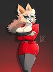 Rating: s
ID: 5553239
Date: 2025-05-06 14:32:18 -0400
Status: active
Score: 10
2024 absurd_res anthro arms_crossed_under_breasts black_lips black_lipstick blue_sclera bottomwear breasts business_attire cleavage clothed clothed_anthro clothed_female clothing digital_drawing_(artwork) digital_media_(artwork) domestic_cat eyelashes eyewear felid feline felis female fur glasses grey_clothing grey_legwear hair hi_res jacket legwear lips lipstick long_hair makeup mammal nails red_bottomwear red_clothing red_jacket red_skirt red_topwear ring_cats roboticsteve sharp_nails skirt smile solo tan_hair teeth topwear valentine_(roboticsteve) wearing_glasses white_body white_fur post #5553239