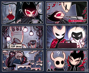 Rating: s
ID: 5709455
Date: 2025-07-14 23:09:13 -0400
Status: pending
Score: 2
2_horns 6_panel_comic absurd_res ambiguous_gender arthropod artist_logo biped black_eyes black_text briefcase cloak clothing cornifer_(hollow_knight) english_text exclamation_point eyes_closed female_(lore) fingers grimmchild_(hollow_knight) group hand_on_cheek hi_res holding_melee_weapon holding_object holding_weapon hollow_knight hollow_knight:_silksong hollow_knight_(character) horn hornet_(hollow_knight) lace_(hollow_knight:_silksong) logo looking_at_another male_(lore) melee_weapon motion_lines nail_(weapon) netmors pale_king_(hollow_knight) question_mark red_cloak red_clothing red_eyes standing team_cherry text the_knight_(hollow_knight) vessel_(species) weapon weapon_on_back white_text post #5709455