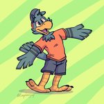 Rating: s
ID: 2447461
Date: 2020-10-14 16:23:48 -0400
Status: active
Score: 32
1:1 3_toes 4_fingers adler_(feber12) anthro avian barefoot blue_bottomwear blue_clothing blue_eyes blue_pants bottomwear clothing feathers feet fingers green_background hi_res male open_mouth pants pattern_background red_clothing red_shirt red_topwear shirt shorts simple_background solo striped_background t-shirt tinydeerguy toes tongue_showing topwear wings yellow_background post #2447461