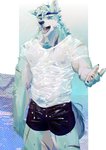 Rating: s
ID: 2433872
Date: 2020-10-04 03:56:18 -0400
Status: active
Score: 30
5_fingers accessory anthro biped black_bottomwear black_claws black_clothing black_nose black_shorts blue_body blue_ears blue_eyes blue_fur blue_tail blush bottomwear canid canine canis chest_tuft claws clothed clothing eye_scar eyebrows facial_scar finger_claws fingers fully_clothed fur headband hi_res looking_at_viewer male mammal multicolored_body multicolored_fur muscular muscular_anthro muscular_male navel nipples one_eye_closed open_mouth pawpads pink_tongue pubes raised_arm scar seatohao shirt shorts solo standing tail teeth tongue topwear translucent translucent_clothing translucent_shirt translucent_topwear tuft two_tone_body two_tone_fur wet wet_body wet_bottomwear wet_clothing wet_fur wet_shirt wet_shorts wet_topwear white_body white_clothing white_eyebrows white_fur white_shirt white_topwear wolf post #2433872