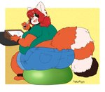 Rating: s
ID: 5564230
Date: 2025-05-11 08:53:07 -0400
Status: active
Score: 18
2024 ailurid anthro ball belly big_belly big_butt biped bottomwear butt claws clothed clothing drawing exercise_ball eyebrows female fluffy fluffy_tail hair huge_belly huge_butt hyper hyper_belly hyper_butt looking_at_viewer looking_back looking_back_at_viewer malachyte mammal markings morbidly_obese obese obese_anthro obese_female open_mouth open_smile overweight overweight_anthro overweight_female pink_nose red_body red_hair red_panda ring_(marking) ringed_tail shirt short_hair shorts simple_background sitting_on_ball smile solo striped_markings striped_tail stripes tail tail_markings tongue topwear post #5564230