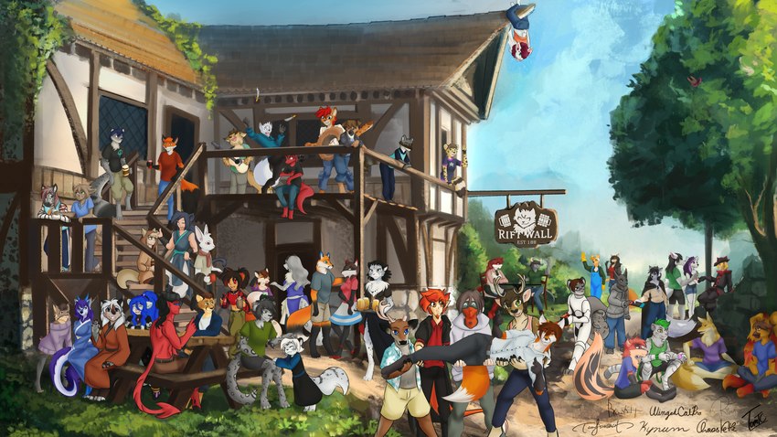 evelyn, titania, peter, terra, scot, and etc (european mythology and etc) created by chaoskettle, kynum, rimarabernadette, tom fischbach, tomtc, and zakurujay