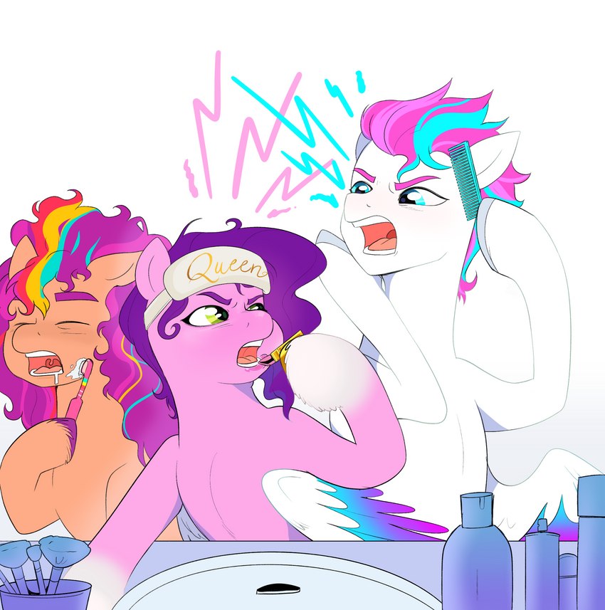 pipp petals, sunny starscout, and zipp storm (my little pony and etc) created by aztrial