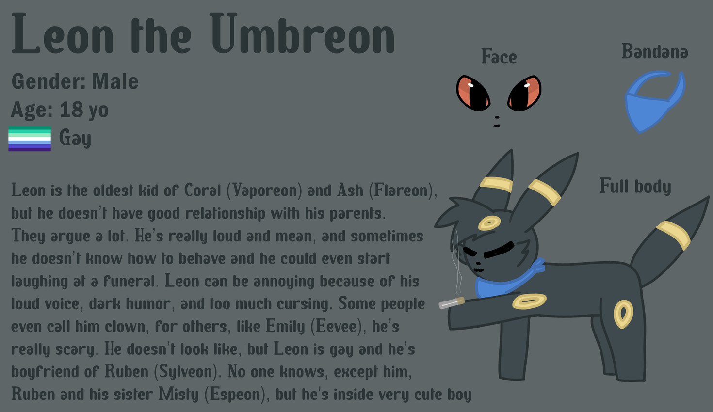 leon (nintendo and etc) created by lena the leafeon