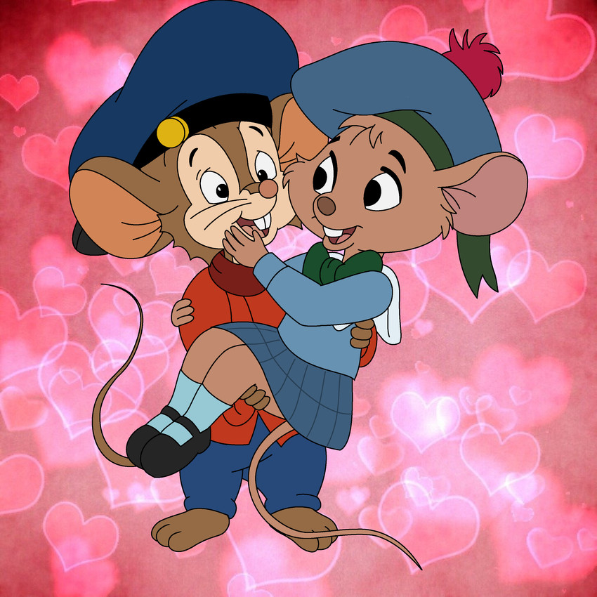 fievel mousekewitz and olivia flaversham (the great mouse detective and etc) created by dallastmouseboy