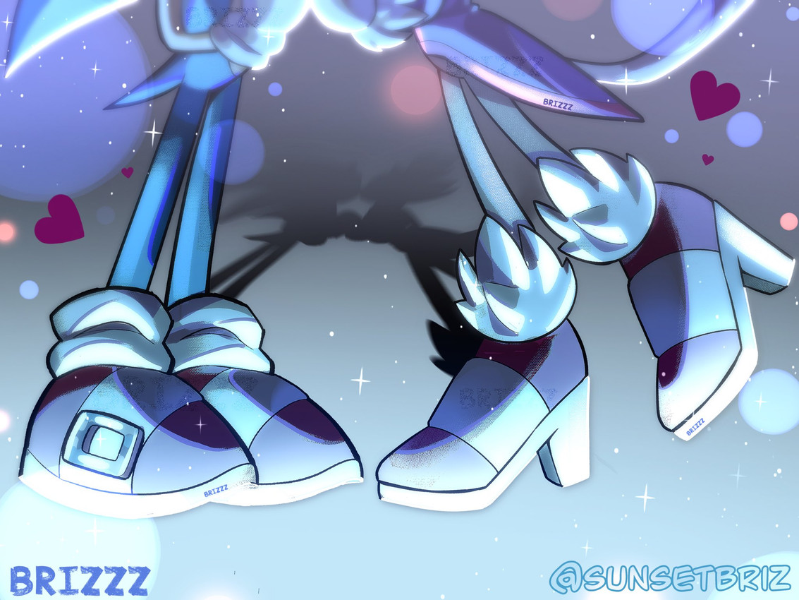 blaze the cat and sonic the hedgehog (sonic the hedgehog (series) and etc) created by sunsetbriz