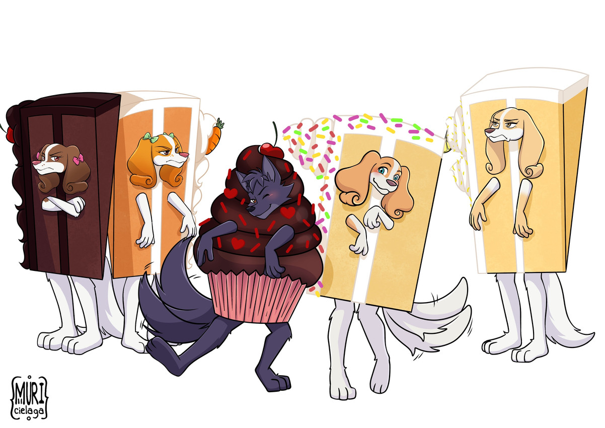 belfort, diane, lupin, ponne, and tane (belfort and lupin) created by muricielaga