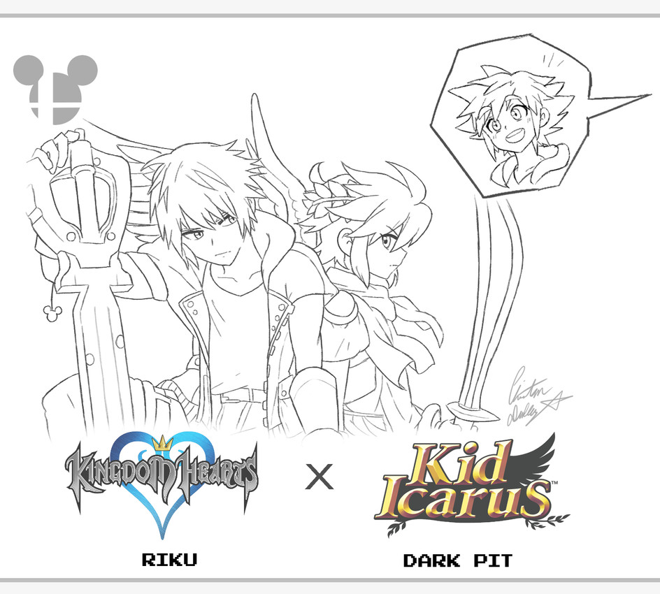 dark pit, riku, and sora (super smash bros. ultimate and etc) created by chris-thekid
