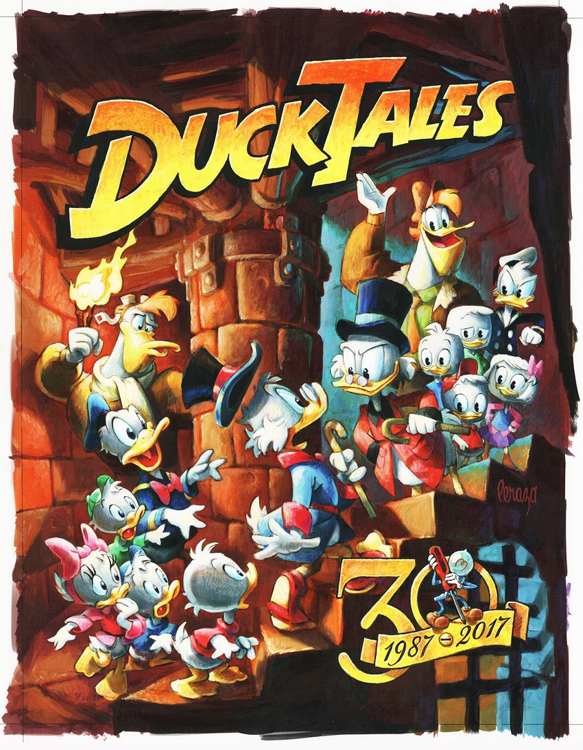 launchpad mcquack, webby vanderquack, scrooge mcduck, little helper, donald duck, and etc (ducktales (1987) and etc) created by mike peraza