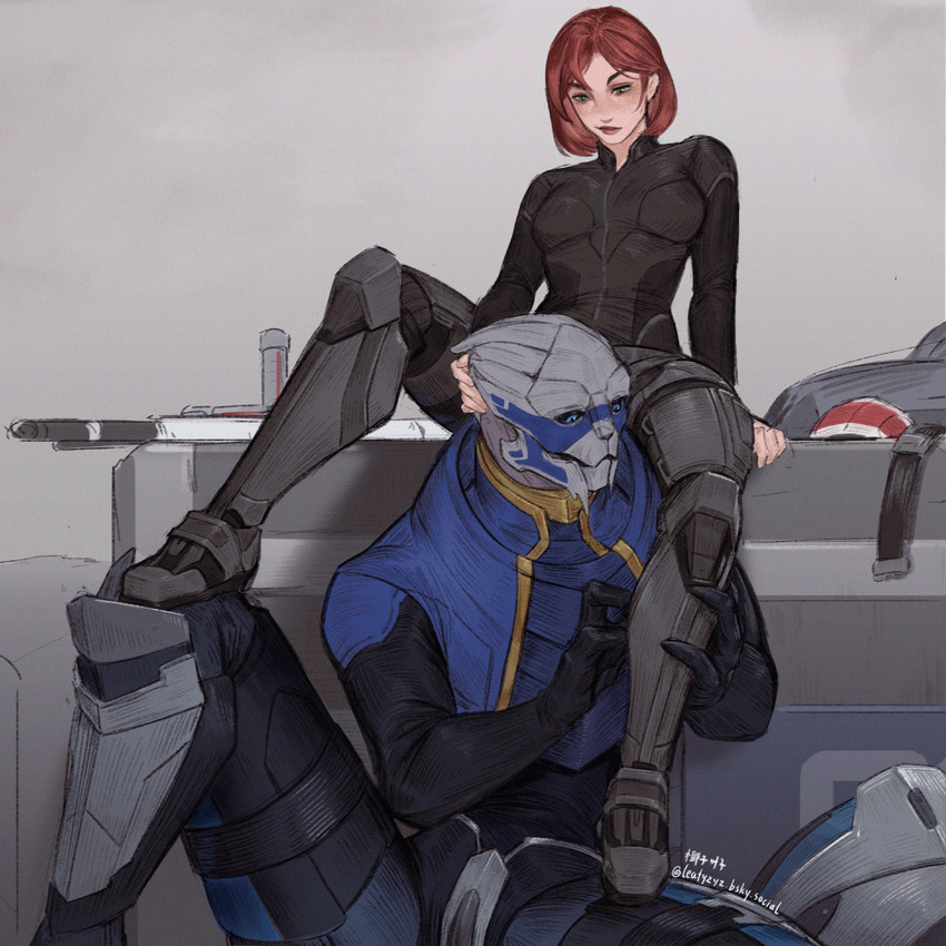 commander shepard, female shepard, and garrus vakarian (electronic arts and etc) created by leafjuly