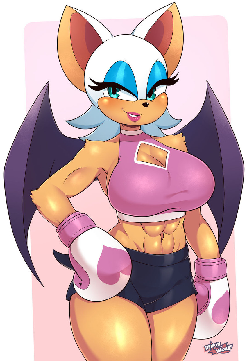 rouge the bat (sonic the hedgehog (series) and etc) created by demonandwolf