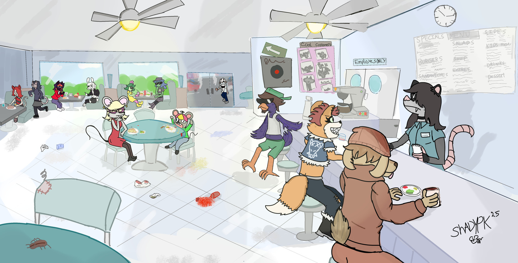 aggie, dawnleaf, kat, and zed created by shadypk
