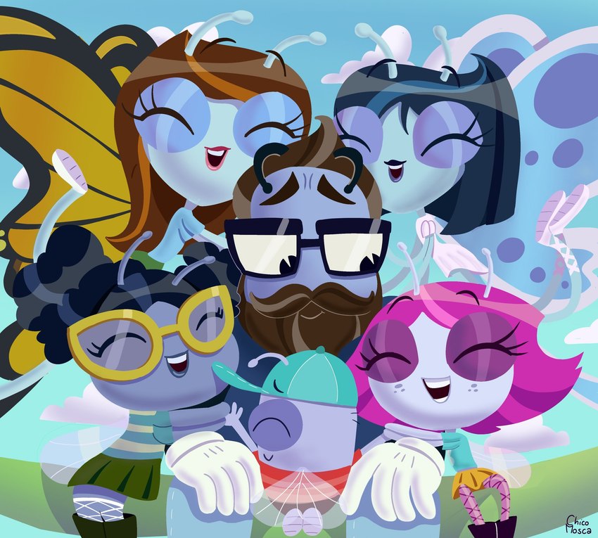 carmela, maria the monarch, rayna cartflight, maggie pesky, pupert pesky, and etc (the buzz on maggie and etc) created by mags-niac