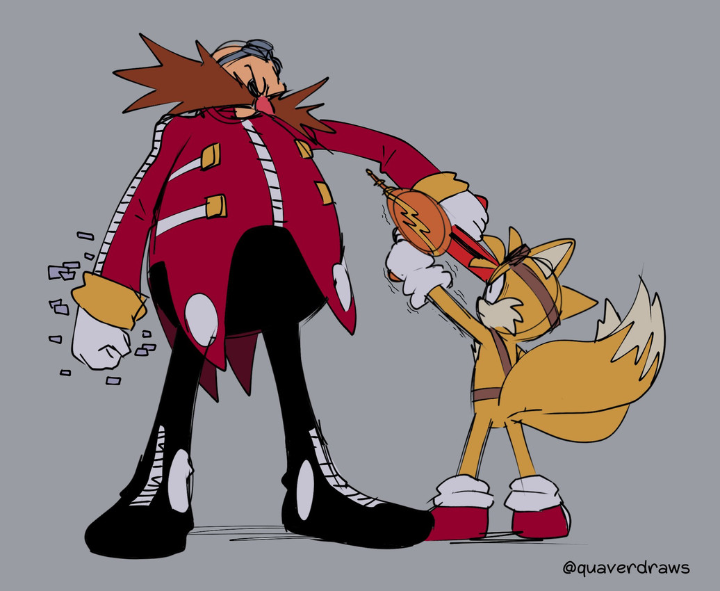 dr. eggman and miles prower (sonic the hedgehog (series) and etc) created by quavernsfw